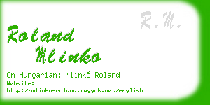 roland mlinko business card